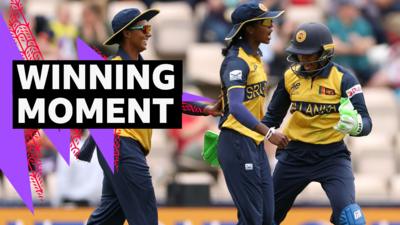 Sri Lanka celebrate their victory over New Zealand