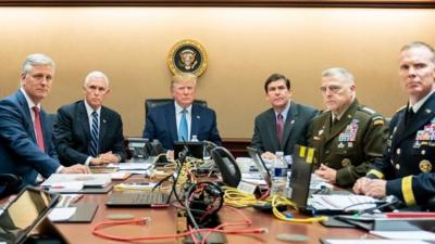 Trump and military officials