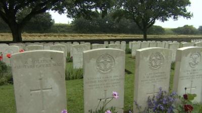 La Boisselle cemetery in northern France