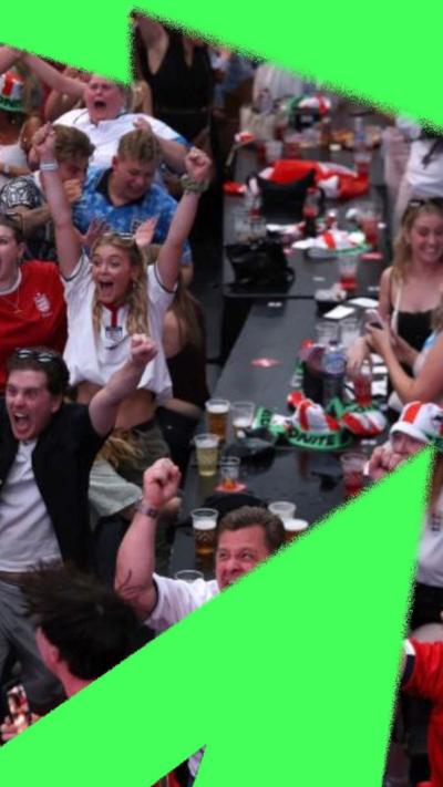 Fans celebrating in a fanzone