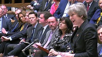 Theresa May in Commons