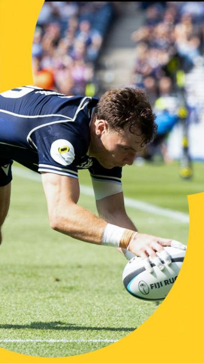 Scotland's Jamie Dobie scores