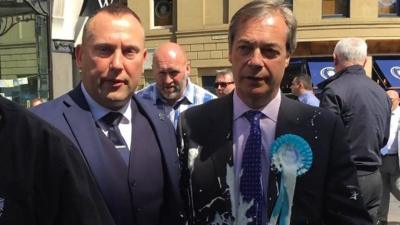 Paul Crowther admitted attacking the Brexit Party leader in Newcastle.