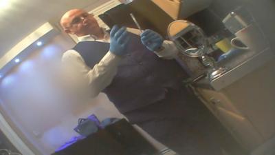 Jonathan Henk, who describes himself as 'Jonny Botox', filmed in Wolverhampton