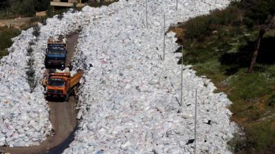 Rubbish on the streets of Beirut