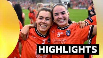 Armagh celebrate beating Donegal in Ulster Ladies final