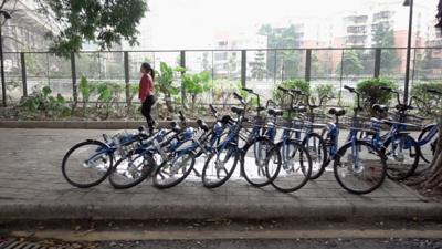 Rental bikes in China