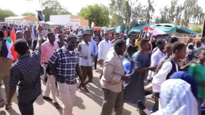 Sudanese protesters in Khartoum