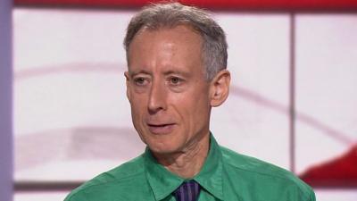 Peter Tatchell in a BBC News studio