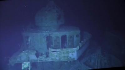 USS Johnston lies at a depth of 6,456m