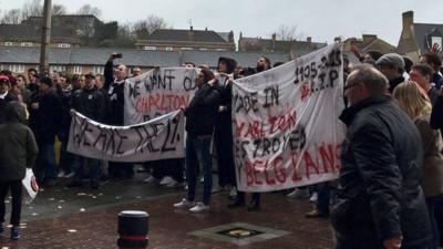 Charlton Athletic supporters protest