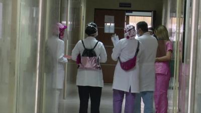 Hospital workers