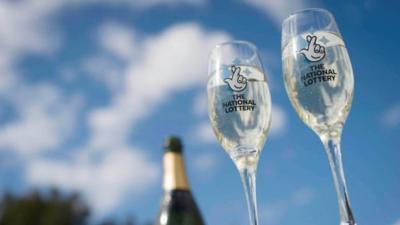 National Lottery champagne flutes