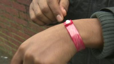 Wristbands given to asylum seekers