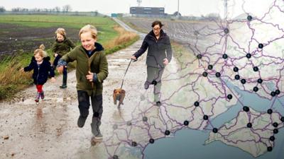 Family walking