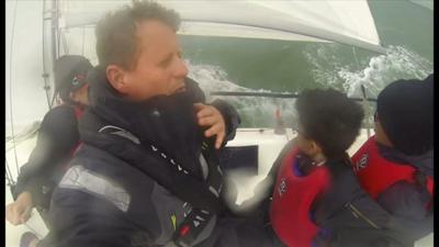 Mike Bushell tries sailing