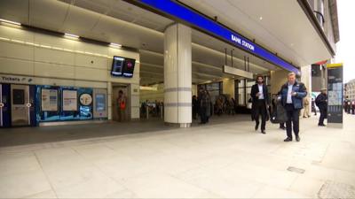 Exterior photo of Bank station