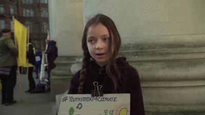 Child protesting.