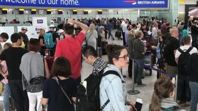 Passengers stranded at Heathrow airport say that they are being kept in the dark by the airline, as disruptions continue.