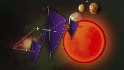 Artist's concept of solar sail space craft