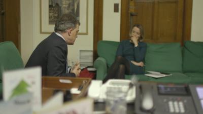 The Chief Whip speaking to Laura Kuenssberg