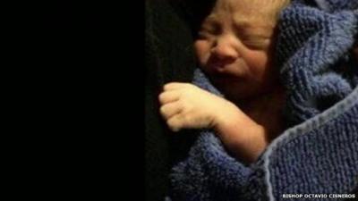 Still of baby - courtesy of Bishop Octavio Cisneros