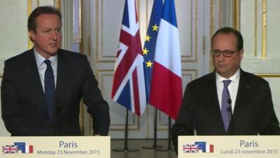 David Cameron and Francois Hollande