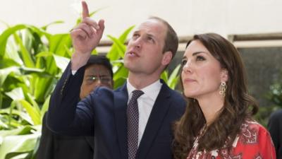 Duke and Duchess of Cambridge at memorial