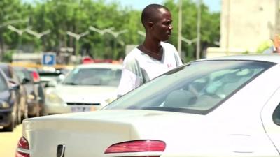 Car parker in Abidjan, Ivory Coast