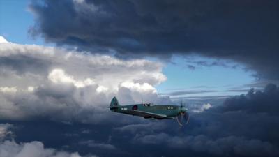 Spitfire flying