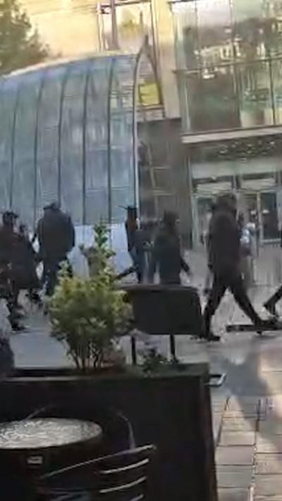 Men in street