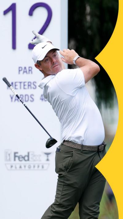 Rory McIlroy drops his club