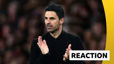 Mikel Arteta claps his Arsenal side