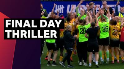 London City Lionesses celebrate promotion to the WSL