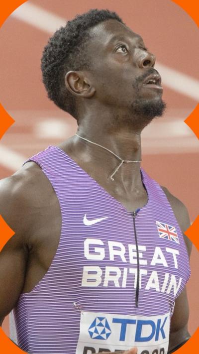 Reece Prescod looks up after completing a race