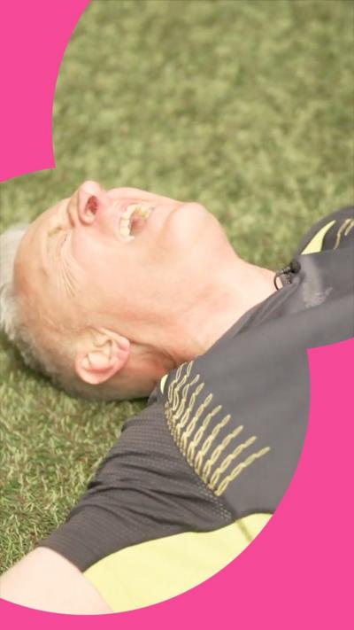 Dominic Hughes collapsed on the floor