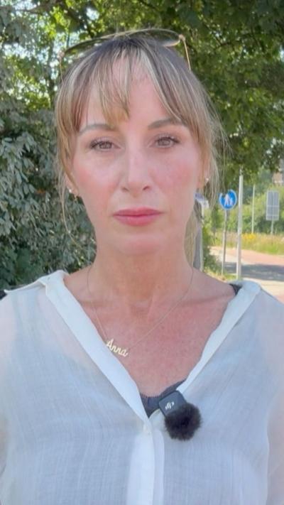 Anna Holligan in a white top