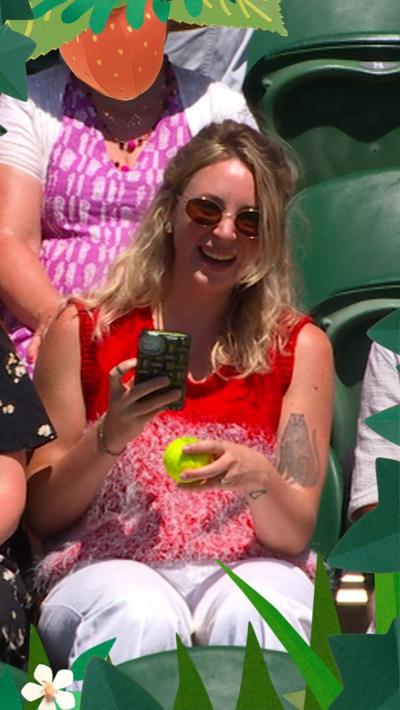 Fan keeps tennis ball