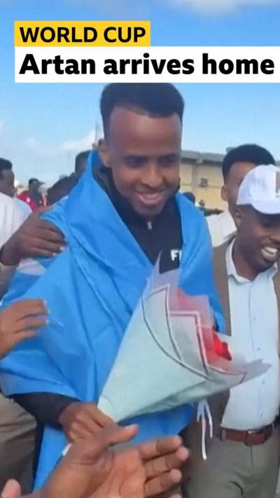 Banned referee Omar Artan arrives back in Somalia