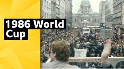 Crowds at Belfast City Hall.