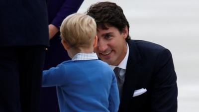 Justin Trudeau and Prince George