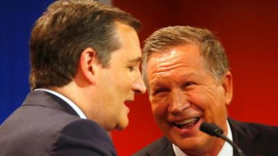 Ted Cruz (left) and John Kasich