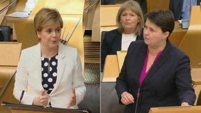 Nicola Sturgeon and Ruth Davidson