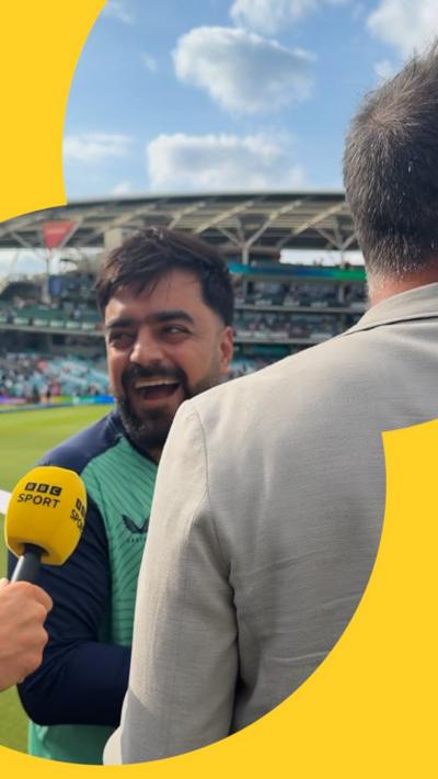 Rashid Khan and Michael Vaughan