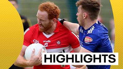 Action from Derry versus Monaghan