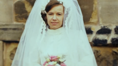 Irene Cunningham on her wedding day