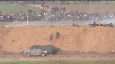 Protest at Beit Hanoun, Gaza