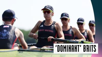 A photo of GB's women's eight rowers 