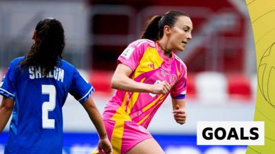 Scotland's Caroline Weir celebrates