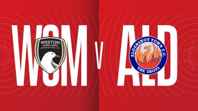 Weston-super-Mare versus Aldershot Town graphic